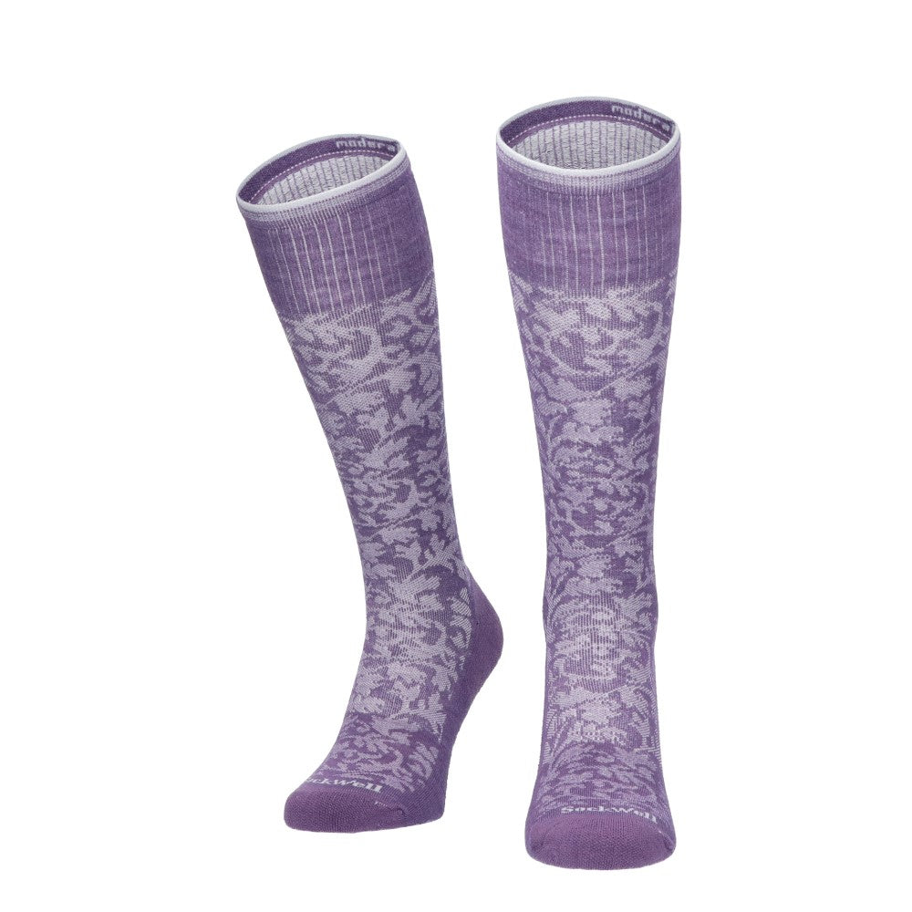 Sockwell-damask-dames-paars-2-voeten